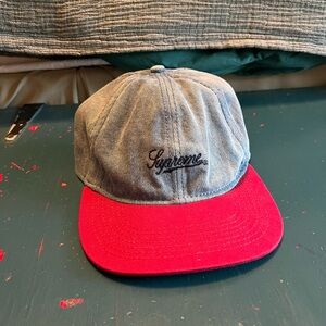 Supreme denim baseball hat